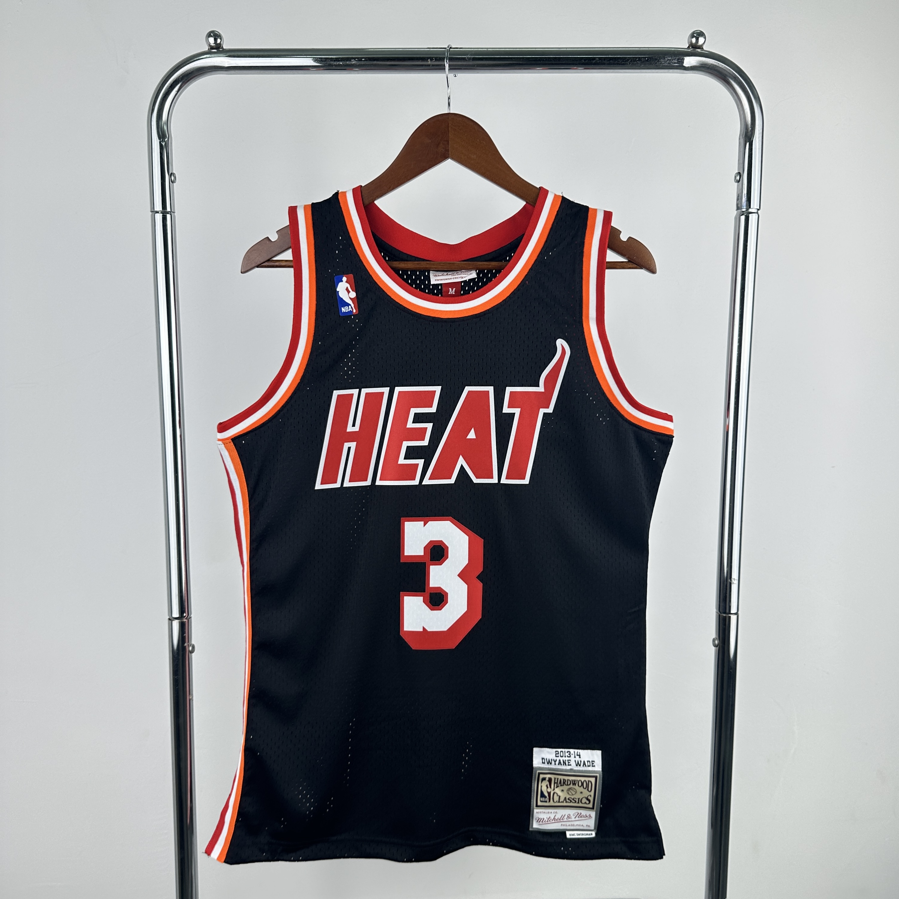 Men Miami Heat #3 Wade Black Throwback Season 2025 NBA Jersey->miami heat->NBA Jersey